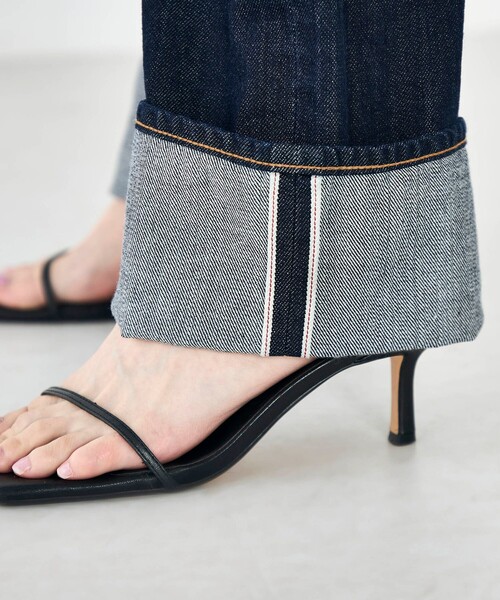 Rie Miller（リエミラー）の「【RM denim】45th limited editionﾛｰﾙｱｯﾌﾟｽﾄﾚｰﾄﾃﾞﾆﾑ(ｾﾙﾋﾞｯﾁ)（デニムパンツ・レディース・ネイビー・L/M/S/XS）」の6枚目の写真
