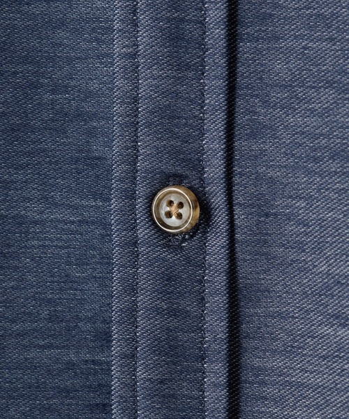 MEN'S BIGI(メンズビギ)の「デニムジャージ シャツブルゾン<ストレッチ>(シャツ/ブラウス・メンズ・ベージュ/ネイビー/ホワイト・02/01/04/03)」の5枚目の写真