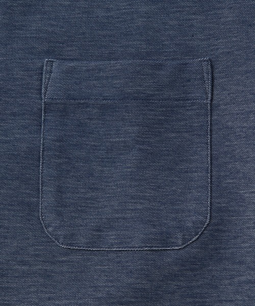 MEN'S BIGI(メンズビギ)の「デニムジャージ シャツブルゾン<ストレッチ>(シャツ/ブラウス・メンズ・ベージュ/ネイビー/ホワイト・02/01/04/03)」の6枚目の写真