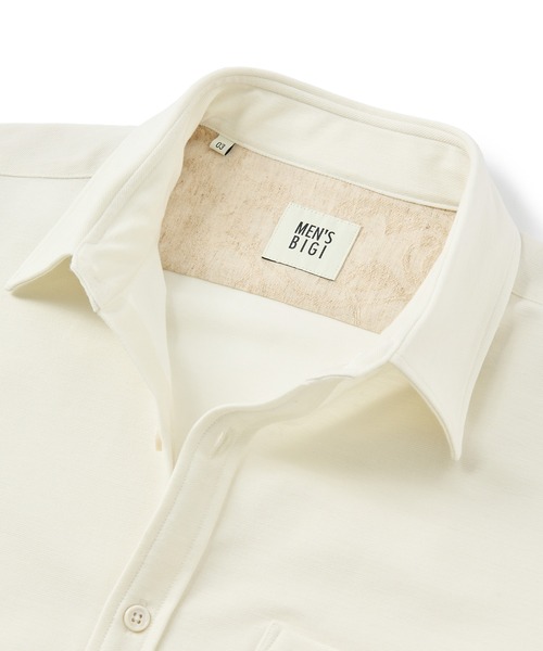 MEN'S BIGI(メンズビギ)の「デニムジャージ シャツブルゾン<ストレッチ>(シャツ/ブラウス・メンズ・ベージュ/ネイビー/ホワイト・02/01/04/03)」の11枚目の写真