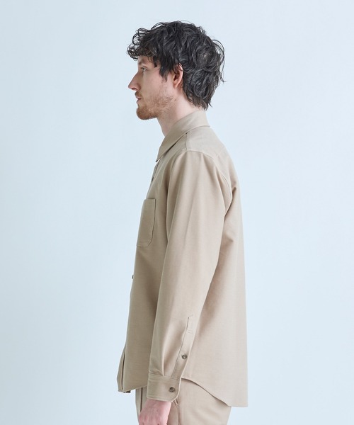 MEN'S BIGI(メンズビギ)の「デニムジャージ シャツブルゾン<ストレッチ>(シャツ/ブラウス・メンズ・ベージュ/ネイビー/ホワイト・02/01/04/03)」の21枚目の写真