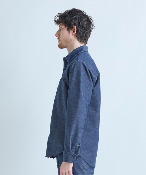 MEN'S BIGI(メンズビギ)の「デニムジャージ シャツブルゾン<ストレッチ>(シャツ/ブラウス・メンズ・ベージュ/ネイビー/ホワイト・02/01/04/03)」の17枚目の写真