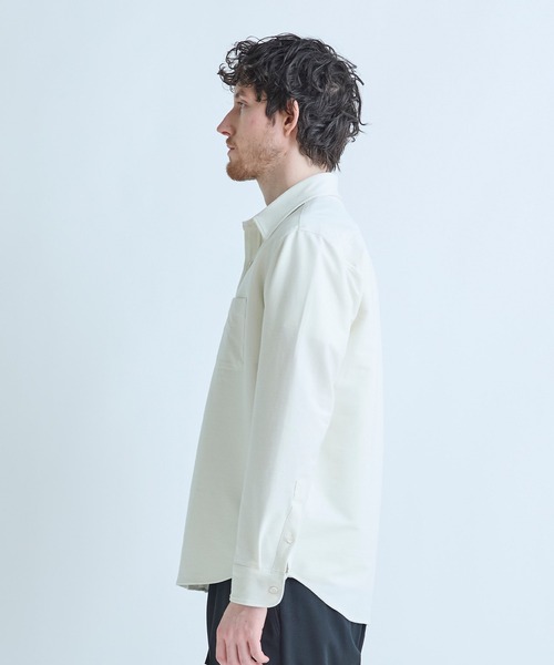 MEN'S BIGI(メンズビギ)の「デニムジャージ シャツブルゾン<ストレッチ>(シャツ/ブラウス・メンズ・ベージュ/ネイビー/ホワイト・02/01/04/03)」の19枚目の写真