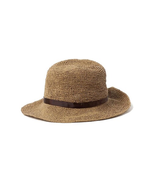 BEAMS HEART(ビームスハート)の「ペーパー リボン ハット(ハット・レディース・ナチュラル/ブラウン/ベージュ・ONE SIZE)」の3枚目の写真