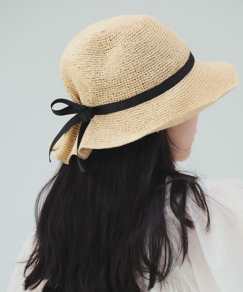 BEAMS HEART(ビームスハート)の「ペーパー リボン ハット(ハット・レディース・ナチュラル/ブラウン/ベージュ・ONE SIZE)」の1枚目の写真