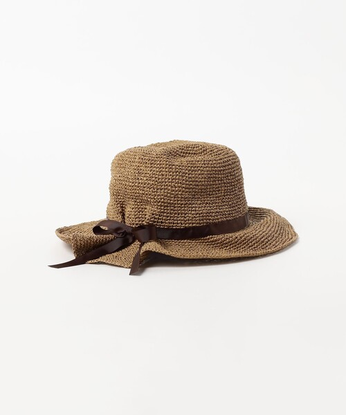 BEAMS HEART(ビームスハート)の「ペーパー リボン ハット(ハット・レディース・ナチュラル/ブラウン/ベージュ・ONE SIZE)」の14枚目の写真