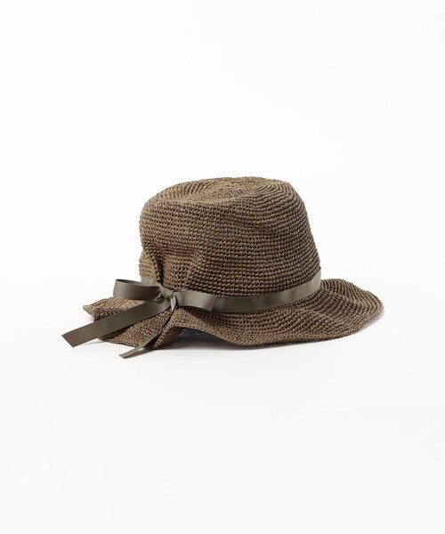BEAMS HEART(ビームスハート)の「ペーパー リボン ハット(ハット・レディース・ナチュラル/ブラウン/ベージュ・ONE SIZE)」の16枚目の写真