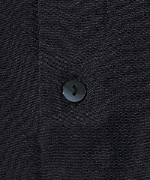 ANPAS（アンパス）の「Embroidered-Collar Long-Sleeve Shirt/襟花刺繍 長袖シャツ メンズ ストレッチ きれいめシャツ モノトーン（シャツ/ブラウス・メンズ・ブラック/ホワイト・L/M）」の9枚目の写真