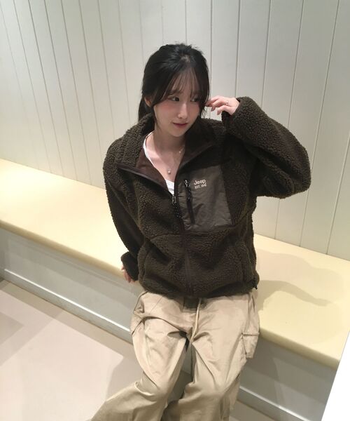 JEEP(ジープ)の「2WAY 1941 シェルパ ボアジャケット ジップアップ (JR5TZU095BR)(その他アウター・レディース・その他・SMALL/MEDIUM/LARGE/X-LARGE/2XL)」の7枚目の写真