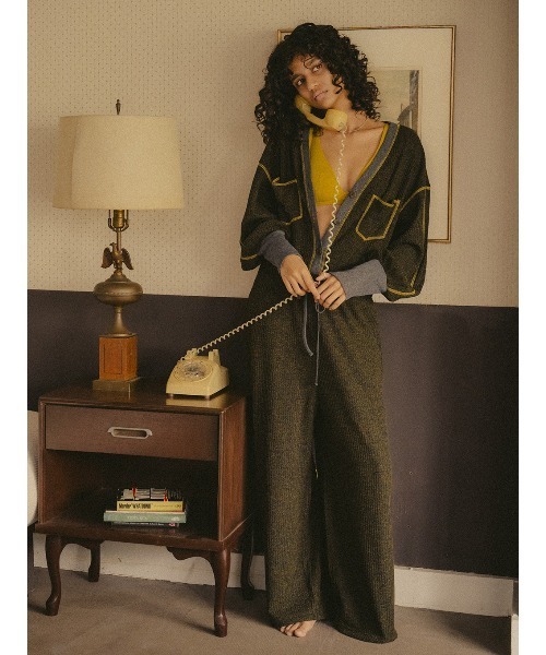 ELCHELE(エルチェレ)の「WAFFLE WEAVE JUMPSUIT(つなぎ/オールインワン・レディース・カーキ/ブルー・36/38)」の9枚目の写真