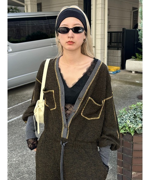ELCHELE(エルチェレ)の「WAFFLE WEAVE JUMPSUIT(つなぎ/オールインワン・レディース・カーキ/ブルー・36/38)」の11枚目の写真