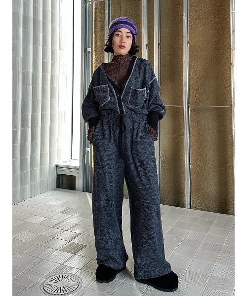 ELCHELE(エルチェレ)の「WAFFLE WEAVE JUMPSUIT(つなぎ/オールインワン・レディース・カーキ/ブルー・36/38)」の17枚目の写真