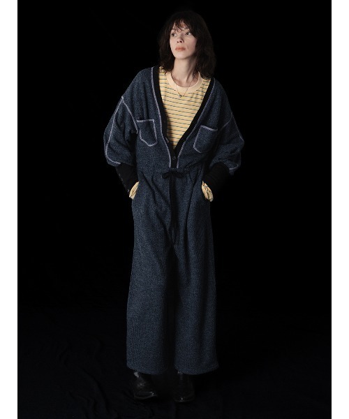 ELCHELE(エルチェレ)の「WAFFLE WEAVE JUMPSUIT(つなぎ/オールインワン・レディース・カーキ/ブルー・36/38)」の3枚目の写真