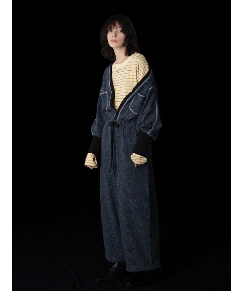 ELCHELE(エルチェレ)の「WAFFLE WEAVE JUMPSUIT(つなぎ/オールインワン・レディース・カーキ/ブルー・36/38)」の5枚目の写真