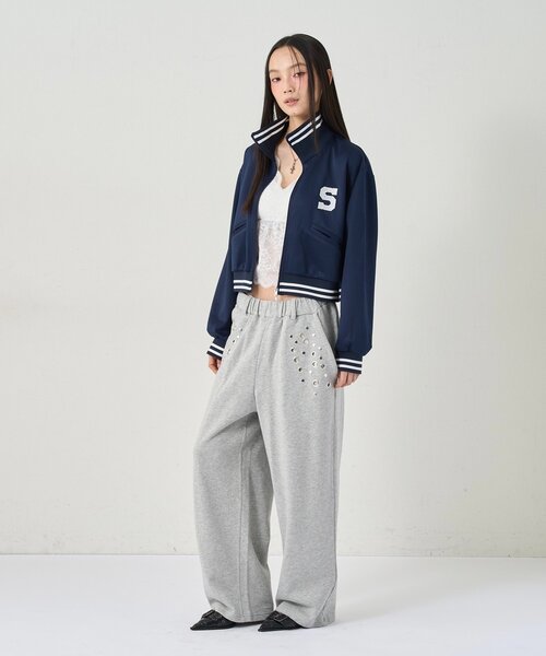 WHO'S WHO gallery(フーズフーギャラリー)の「EYELET SWEAT PANT(スウェットパンツ・レディース・ブラック/グレー/ライトグレー/カーキ・SMALL/MEDIUM)」の15枚目の写真