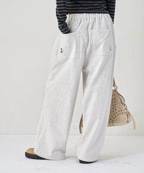 WHO'S WHO gallery(フーズフーギャラリー)の「EYELET SWEAT PANT(スウェットパンツ・レディース・ブラック/グレー/ライトグレー/カーキ・SMALL/MEDIUM)」の21枚目の写真