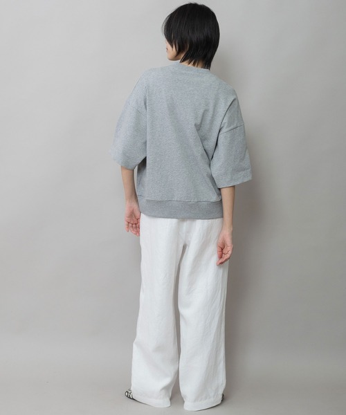 Munich（ミューニック）の「【接触冷感】ヴィンテージジャージ×ストライププルオーバー（Tシャツ/カットソー・レディース・ホワイト/ブラック/グレー・FREE）」の15枚目の写真
