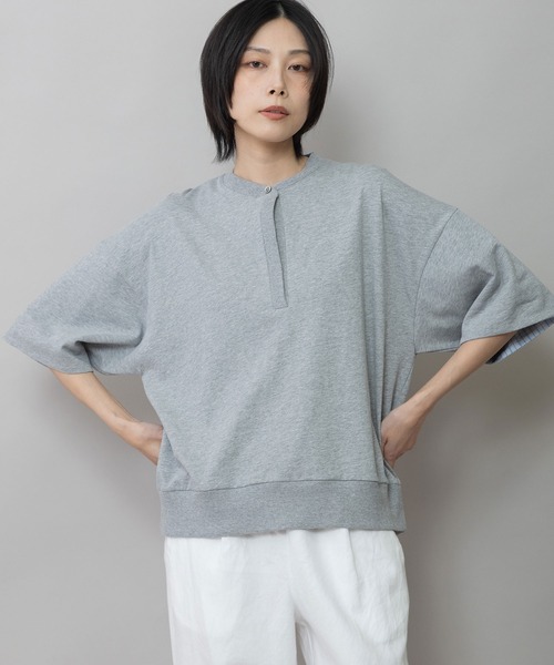 Munich（ミューニック）の「【接触冷感】ヴィンテージジャージ×ストライププルオーバー（Tシャツ/カットソー・レディース・ホワイト/ブラック/グレー・FREE）」の18枚目の写真