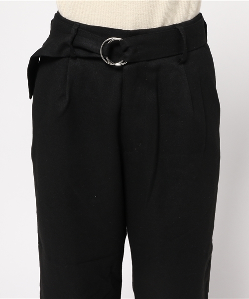 Discoat Parisien（ディスコートパリシアン）の「起毛ベルト付ワイドクロップドパンツ（その他パンツ・レディース・グレー/ネイビー/ブラック・SMALL/LARGE/MEDIUM）」の12枚目の写真