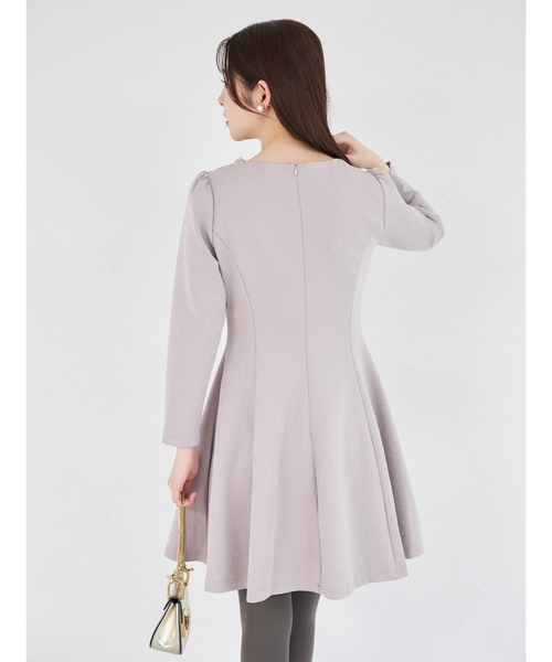tocco closet(トッコ クローゼット)の「きらきらストーン×ビジュー付きリボンボンディングワンピース(ワンピース・レディース・ブラック/ピンク・M)」の20枚目の写真