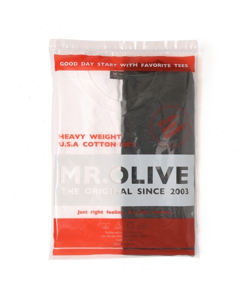 MR.OLIVE（ミスターオリーブ）の「USED DYED HEAVY COTTON / 2-PACK T-SHIRT /M261126（Tシャツ/カットソー・メンズ・ブラック系その他/ホワイト系その他2/ホワイト系その他4/ホワイト系その他/ホワイト系その他3・MEDIUM/LARGE）」の2枚目の写真
