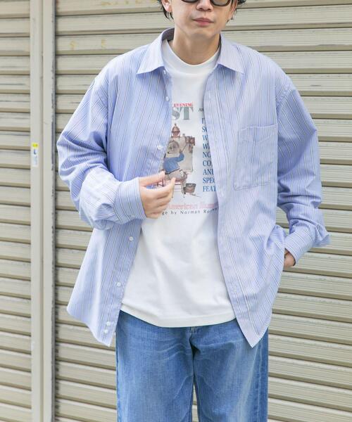 FORK&SPOON（フォークアンドスプーン）の「FORK&SPOON　グラフィックプリントロングスリーブTシャツ（Tシャツ/カットソー・メンズ・オフホワイト/ブラック・4/5）」の7枚目の写真