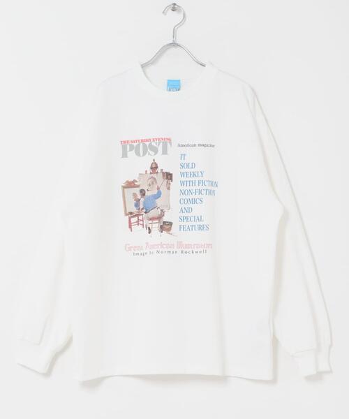 FORK&SPOON（フォークアンドスプーン）の「FORK&SPOON　グラフィックプリントロングスリーブTシャツ（Tシャツ/カットソー・メンズ・オフホワイト/ブラック・4/5）」の9枚目の写真