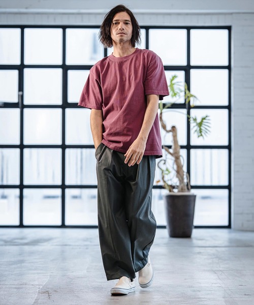 CAMBIO（カンビオ）の「mp14519- TR Two Tuck Pants テーパードパンツ(AI-261-009)（スラックス・メンズ・ブラック/グレー・S/M/L）」の9枚目の写真