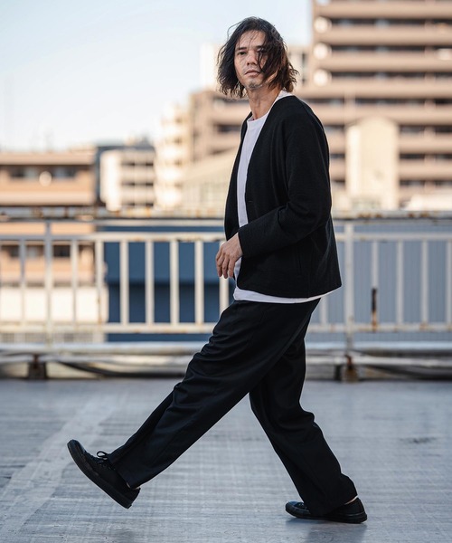 CAMBIO（カンビオ）の「mp14519- TR Two Tuck Pants テーパードパンツ(AI-261-009)（スラックス・メンズ・ブラック/グレー・S/M/L）」の16枚目の写真