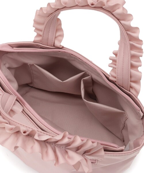 ITS'DEMO（イッツデモ）の「ジルコンフリル手トート（ハンドバッグ・レディース・ブラック/ピンク系/ベージュ・00）」の21枚目の写真