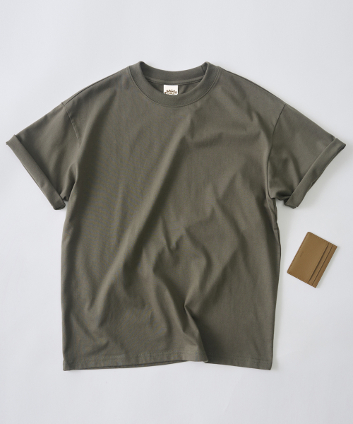 ANALOG MOOD(アナログムード)の「ソフト無地半袖Tシャツ(カーキ)(Tシャツ/カットソー・レディース・その他・M/L/2XL/XL/S)」の1枚目の写真