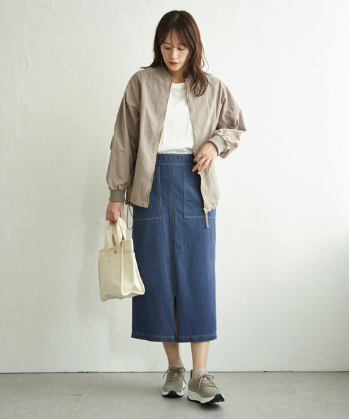 ikka(イッカ)の「GOKU楽タイトスカート(スカート・レディース・ネイビー/ブルー/オフホワイト/ブラック・M/S/L)」の21枚目の写真