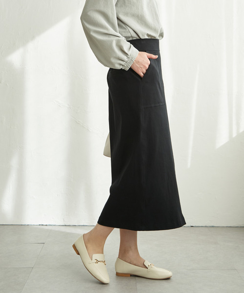 ikka(イッカ)の「GOKU楽タイトスカート(スカート・レディース・ネイビー/ブルー/オフホワイト/ブラック・M/S/L)」の9枚目の写真