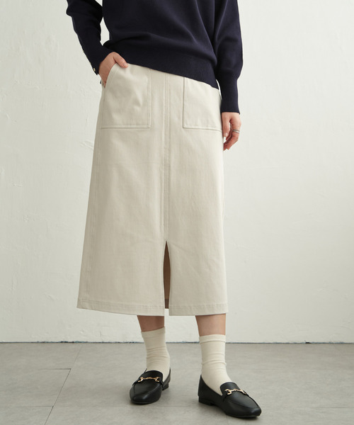 ikka(イッカ)の「GOKU楽タイトスカート(スカート・レディース・ネイビー/ブルー/オフホワイト/ブラック・M/S/L)」の5枚目の写真