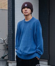 LMC（ ）の「MICRO BOX TWO TONE KNIT SWEATER blue（ニット/セーター）」