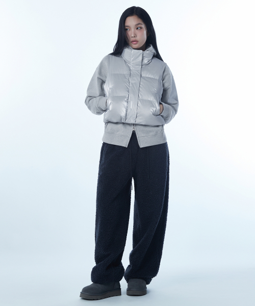 MUSINSA STANDARD WOMAN（ムシンサスタンダードウーマン）の「ウィメンズデイリープファーシャイニークロップダウンベスト[シルバー]（ダウンベスト・レディース・その他・X-SMALL/SMALL/LARGE/MEDIUM）」の3枚目の写真
