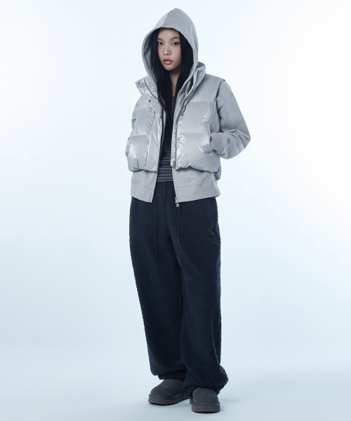 MUSINSA STANDARD WOMAN（ムシンサスタンダードウーマン）の「ウィメンズデイリープファーシャイニークロップダウンベスト[シルバー]（ダウンベスト・レディース・その他・X-SMALL/SMALL/LARGE/MEDIUM）」の4枚目の写真