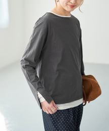 【タグ付き✩Spick and Span】グレー　チャイロ　カットソー　サイズF Spick & Span - 【Spick & Span】新品⭐︎タグ付 ロゴオーバーTシャツ