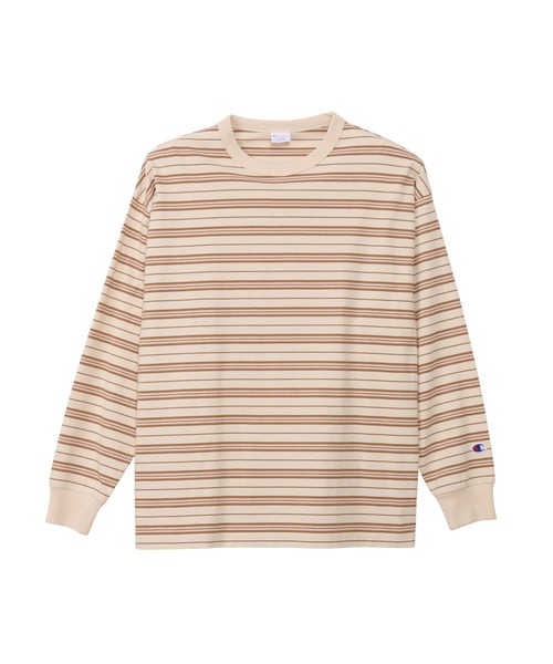 Champion(チャンピオン)の「【Champion/チャンピオン】メンズ メンズカジュアル ロングスリーブTシャツ(Tシャツ/カットソー・メンズ・ベージュ系その他3/ライトブラウン/ネイビー・X-LARGE/LARGE/MEDIUM)」の2枚目の写真