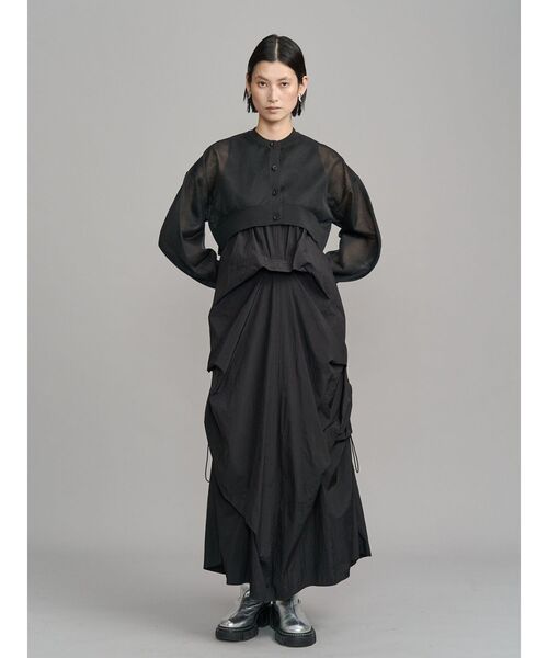 UN3D.(アンスリード)の「2TONE SHEER KT CD / 2トーンシアーニットカーディガン(カーディガン/ボレロ・レディース・ブラック/ライム/ホワイト/シルバー・FREE)」の16枚目の写真