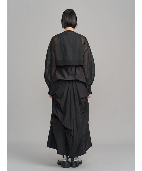 UN3D.(アンスリード)の「2TONE SHEER KT CD / 2トーンシアーニットカーディガン(カーディガン/ボレロ・レディース・ブラック/ライム/ホワイト/シルバー・FREE)」の19枚目の写真