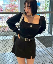 Mavie..7（メヴィセットゥ）の「【Mavie..7】インナーSETデザインボレロトップス（Tシャツ/カットソー）」