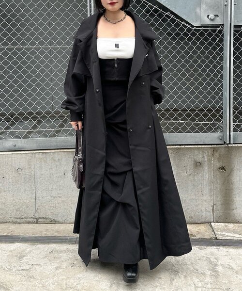 Mavie..7（メヴィセットゥ）の「【Mavie..7】インナーSETデザインボレロトップス（Tシャツ/カットソー・レディース・オフホワイト/ブラック・FREE）」の6枚目の写真