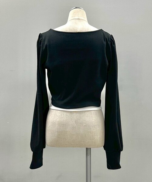 Mavie..7（メヴィセットゥ）の「【Mavie..7】インナーSETデザインボレロトップス（Tシャツ/カットソー・レディース・オフホワイト/ブラック・FREE）」の13枚目の写真