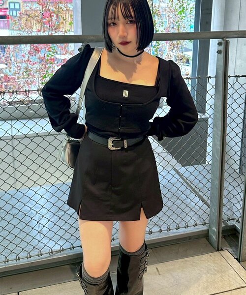 Mavie..7（メヴィセットゥ）の「【Mavie..7】インナーSETデザインボレロトップス（Tシャツ/カットソー・レディース・オフホワイト/ブラック・FREE）」の19枚目の写真