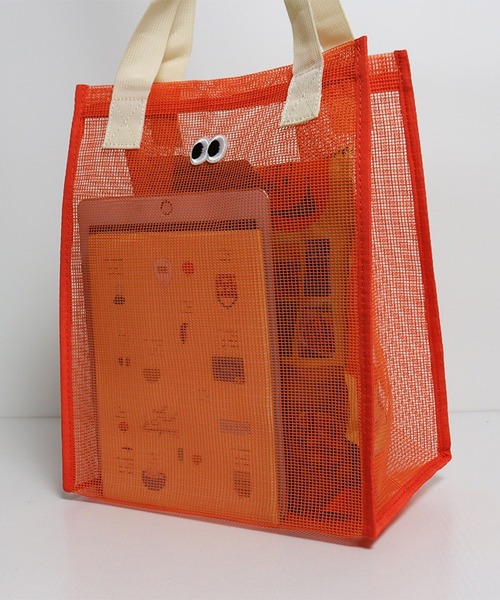 THE MILES(ザ マイルズ)の「"01"コミックアイ トライカラー メッシュ ミニ トートバッグ(刺繍)(トートバッグ・レディース・ダークオレンジ/ブラック/サーモンピンク/モスグリーン・ONE SIZE)」の22枚目の写真