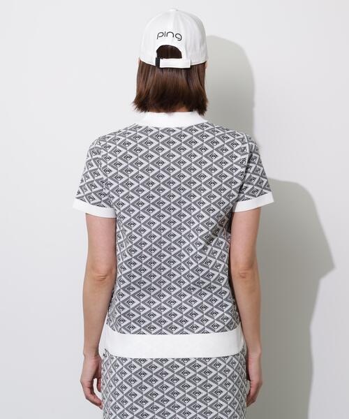 PING(ピン)の「【PING APPAREL】AZモノグラムジャカード半袖ハイネックネックニット <PERFORMANCE> (LADIES)(ニット/セーター・レディース・ブラック/ブルー系その他/ホワイト・LL/L/M/S)」の19枚目の写真