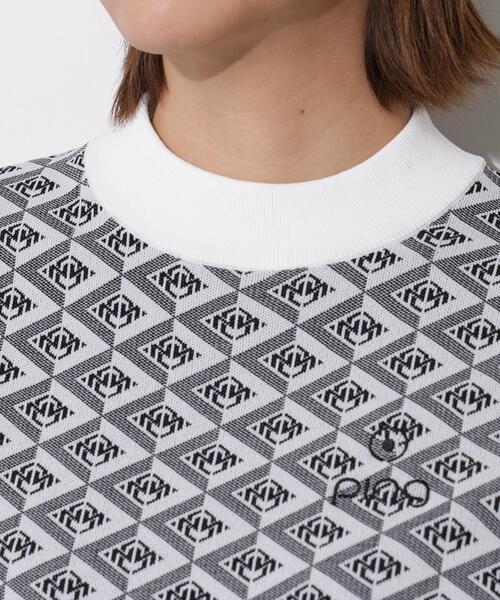 PING(ピン)の「【PING APPAREL】AZモノグラムジャカード半袖ハイネックネックニット <PERFORMANCE> (LADIES)(ニット/セーター・レディース・ブラック/ブルー系その他/ホワイト・LL/L/M/S)」の18枚目の写真
