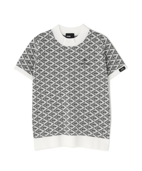 PING(ピン)の「【PING APPAREL】AZモノグラムジャカード半袖ハイネックネックニット <PERFORMANCE> (LADIES)(ニット/セーター・レディース・ブラック/ブルー系その他/ホワイト・LL/L/M/S)」の14枚目の写真