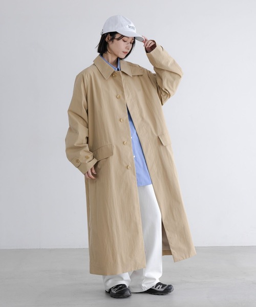 LOWRYS FARM（ローリーズファーム）の「【LFM(U)】ステンカラーヨークコート　638031（ステンカラーコート・メンズ・ネイビー/ベージュ・MEDIUM/LARGE）」の21枚目の写真